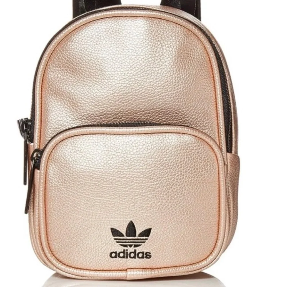 Adidas | Rose Gold Mini Pebbled Faux Leather Backpack